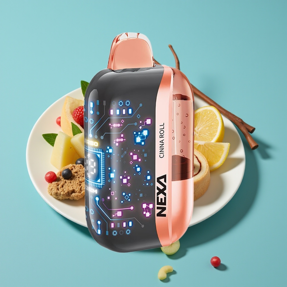 NEXA Ultra 50K علبة سجائر إلكترونية ذات استخدام لمرة واحدة 50000 نفخة 20مل 5% نيكوتين نكهة لفافة القرفة