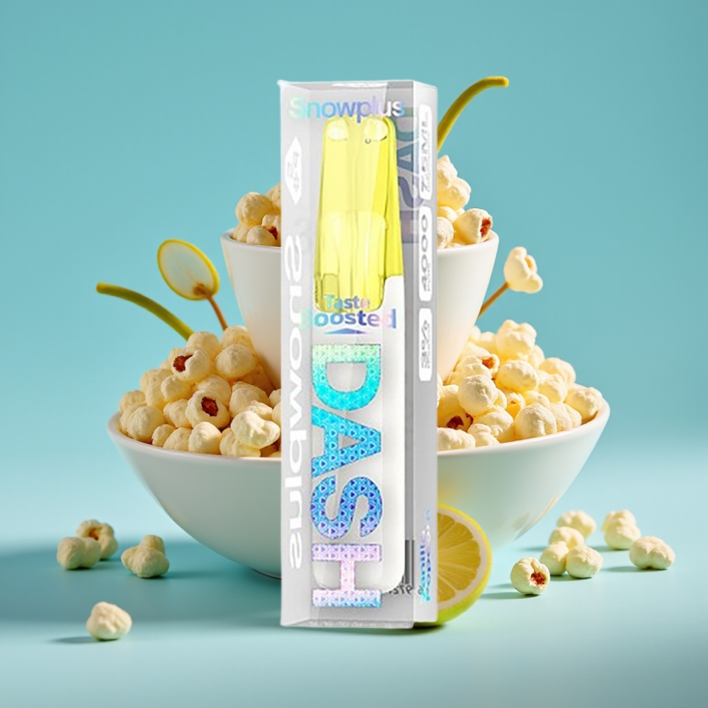 Snowplus Dash 4000 داش 4000 نَفخة جهاز قابل للتصرف بنكهة الفانيلا بوبكورن