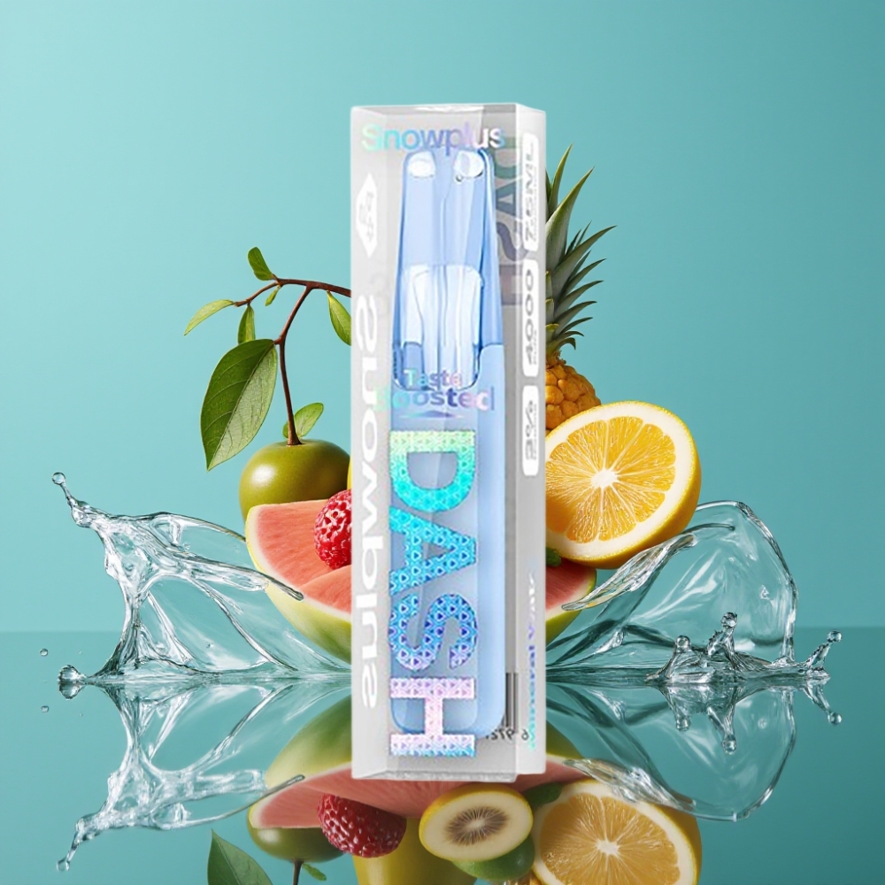 Snowplus Dash 4000 نفخة جهاز قابل للتصرف سيراميك 530 مللي أمبير 7.5 مل ماء معدني