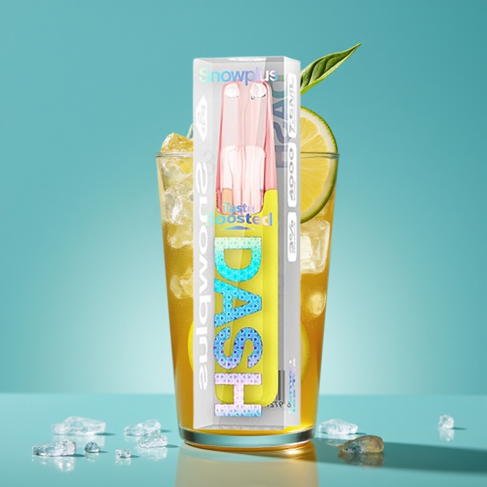 Snowplus Dash 4000 نفخة جهاز يمكن التخلص منه سيراميك 530 مللي أمبير 7.5 مل شاي ليمون مثلج
