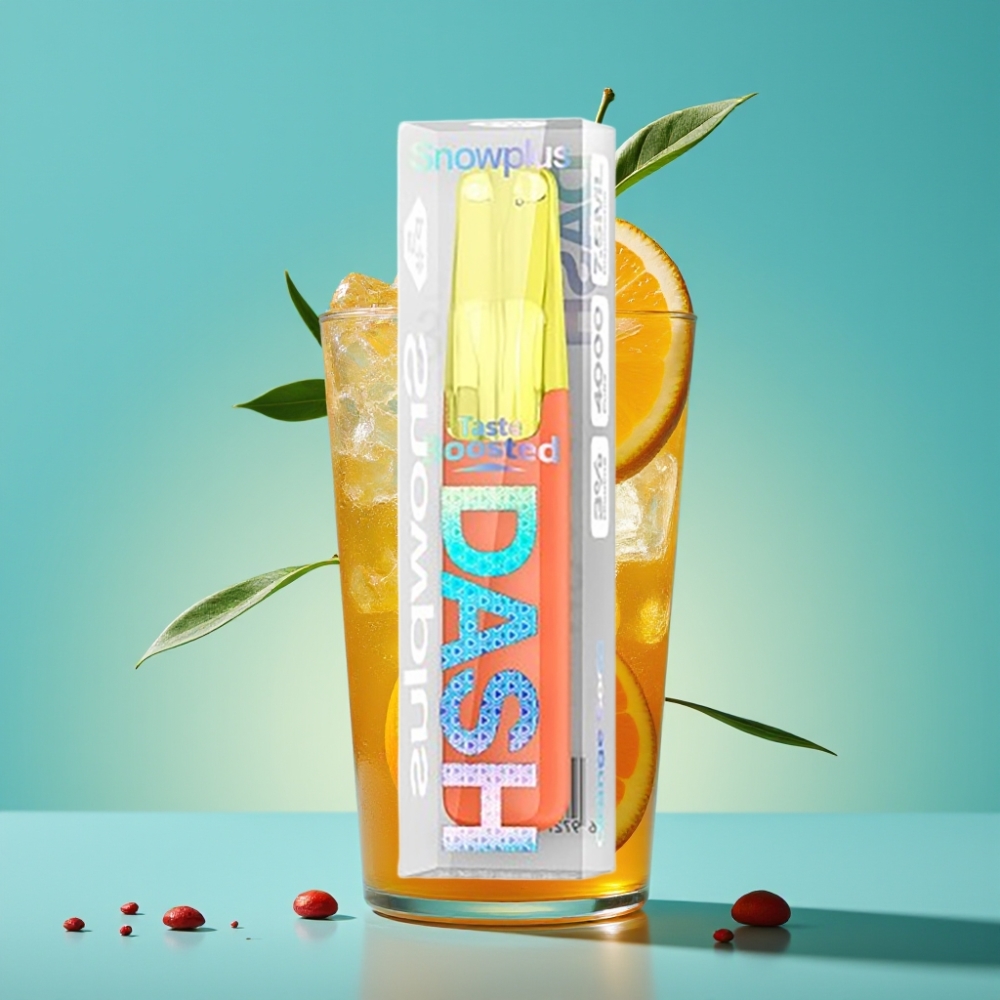 Snowplus Dash 4000 نفخة خزف 530 مللي أمبير 7.5 مل صودا البرتقال