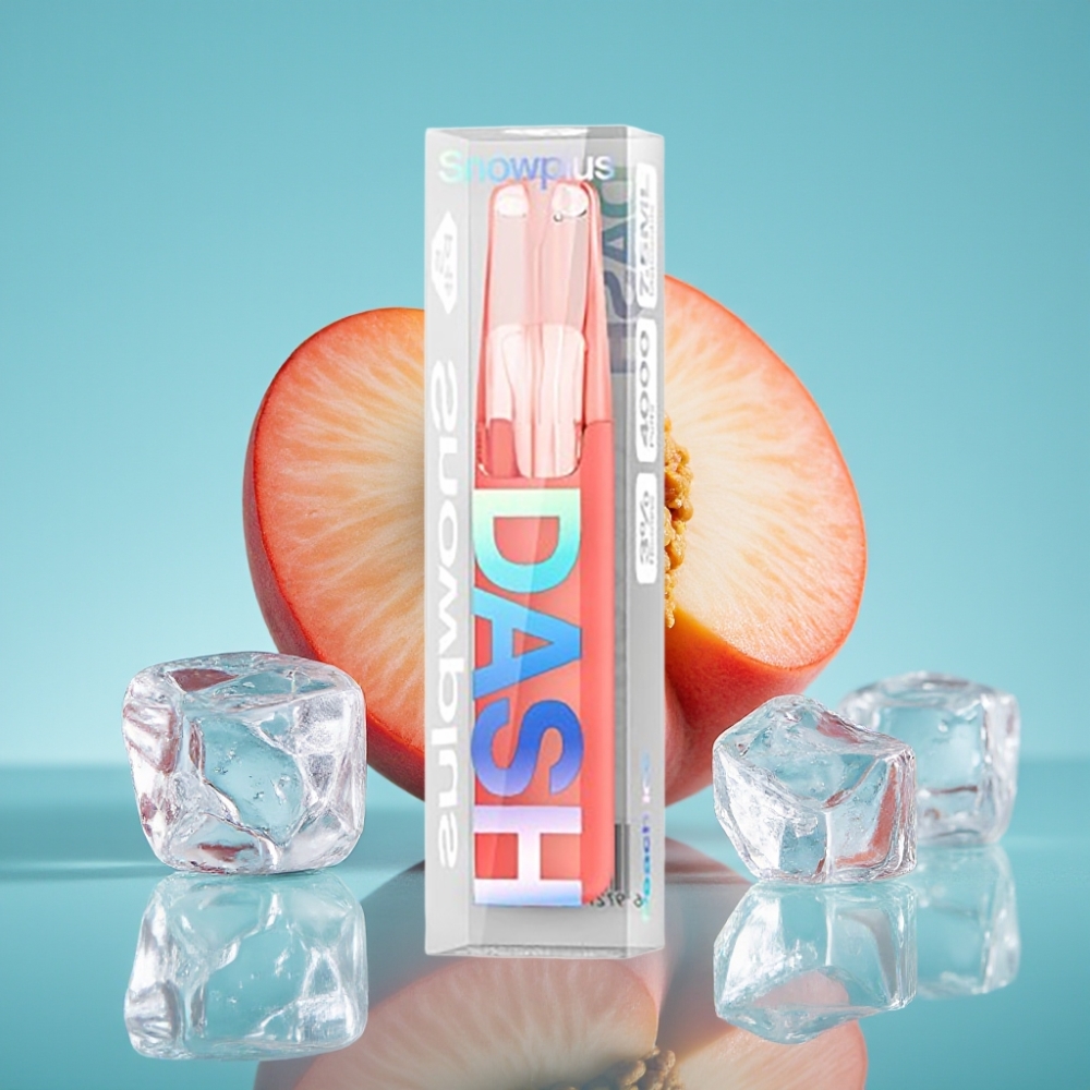 Snowplus Dash 4000 Puffs جهاز Disposable خوخ مثلج سيراميك 7.5 مل 530 مللي أمبير