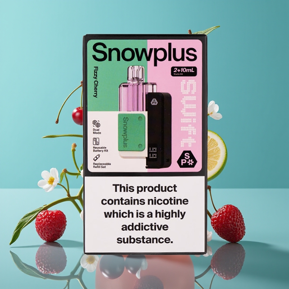 Snowplus Swift 5000 نفخة بطارية 1000 مللي أمبير سعة 2+10 مل كرز فوار