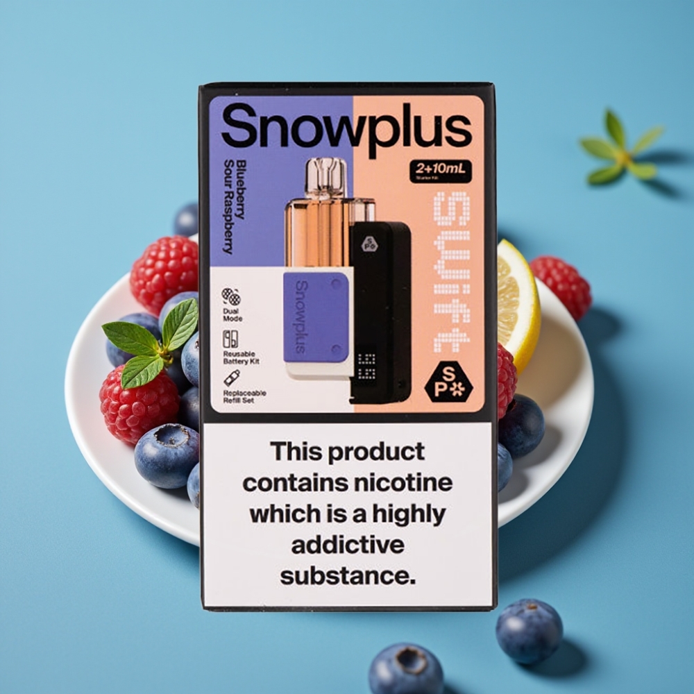 Snowplus Swift 5000 نفخة بطارية 1000 مللي أمبير/ساعة، نكهة توت أزرق وتوت بري حامض