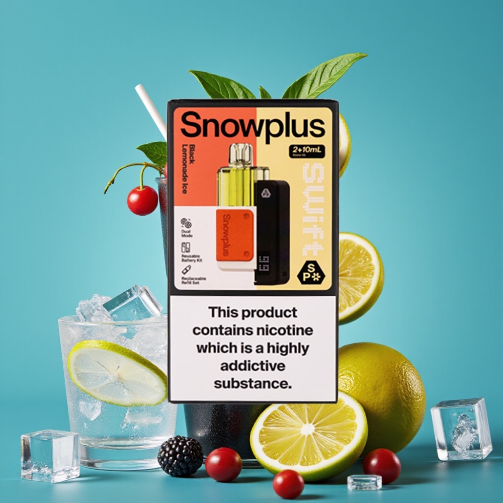 Snowplus Swift 5000 Puffs Dual Mesh 1000mAh 12ml 2% عصير الليمون الأسود المثلج